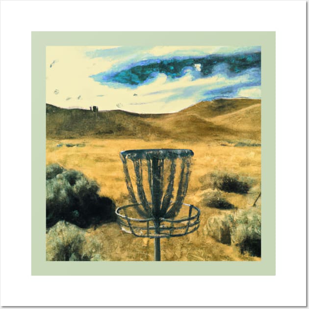 Disc Golf in the Rolling Grassy Hills Wall Art by Star Scrunch